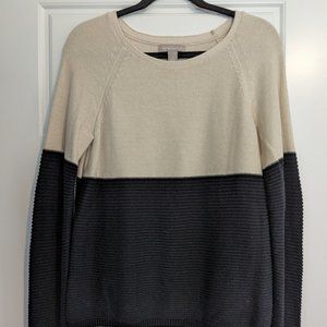 Black and Off-White Sweater, Size Medium